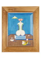 Ladislav Guderna, V korzete života, 1988, Gvaš, tempera, ceruza na papieri