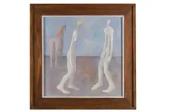 Milan Paštéka, Stretnutie, 1983, Olej na plátne