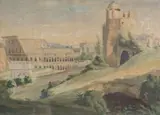 Thomas Ender, Starý Rím, 1860, Akvarel na papieri
