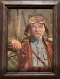 Max Schurmann, Generál Štefánik ako letec, 1922, Olej na plátne