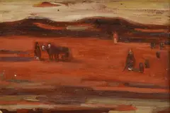 Mária Medvecká, Červené brehy, Okolo 1980, Olej na sololite