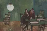 Ferdinand Hložník, Dvaja, 1958, Tempera, gvaš na papieri