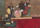 Ferdinand Hložník, Kapela, 1958, Olej na papieri