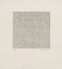 "m" by Milan Adamčiak, 1970, Strojopis na papieri, sold Jun 2020