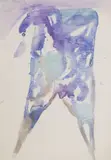 Fialové torzo by Milan Paštéka, 1987, Akvarel na papieri, sold Jun 2020