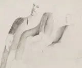 Milan Paštéka, Figúry Okolo, 1975, Ceruza na papieri