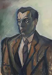 František Foltýn, Portrét lekára Dr. E. K, 1922, Olej na plátne, kartóne
