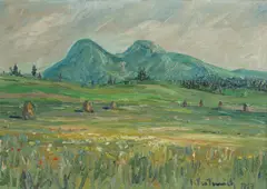 Leto na Liptove by Vladimír Vestenický, 1987, Olej na kartóne, sold Mar 2020