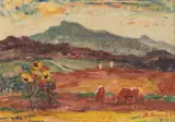 Mária Medvecká, Oravská jeseň, Okolo 1965, Olej na plátne