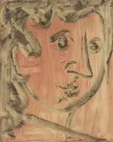 Jacob Bornfriend, Prekvapenie, 1951, Farebná monotypia na papieri