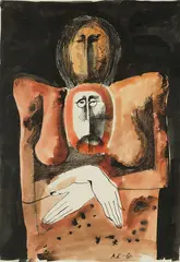 Rudolf Krivoš, Spomienka, 1986, Akvarel, tuš na papieri