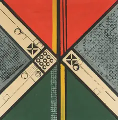 Alojz Klimo, Križovatka, 1966, Tempera na kartóne