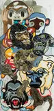 Matej Fabian, Opice. Z cyklu Data Obesity, 2019, Akryl na plátne