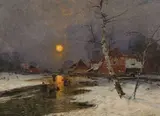 Johann Jungblut, Nemecká dedina v zime