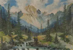 Anton Jasusch, Vysoké Tatry, Okolo 1940, Olej na plátne