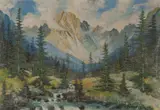 Anton Jasusch, Vysoké Tatry, Okolo 1940, Olej na plátne