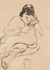 Koloman Sokol, Dievčatko, Okolo 1928, Tuš, beloba na papieri