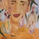Katarína Janečková, Married Woman Feeding a Carnivorous Plant, 2017, Akryl na plátne
