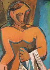 Semian Ervín, Pocta Picassovi, Okolo 1940, Tempera na papieri