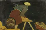 Miloš Alexander Bazovský, Práčka, 1946, Olej na dreve