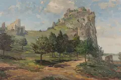 Július Nemčík, Hrad Devín, 1958, Olej na plátne