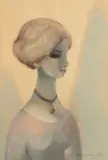 Edita Spannerová, Medailónik, 1971, Pastel na papieri