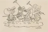 Jan Hála, Hrabačky (z poľa), 1948, Kresba perom, tušom na papieri