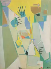 Celebration by Geza Szobel, Po 1945, Pastel na papieri, sold Jun 2019