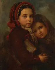 Remigius van Haanen, Dievčatká, Okolo 1837, Olej na dubovej doske