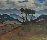 Viliam Ruttkay-Nedecký, Kremnické vrchy od Banskej Bystrice, 1935, Olej na plátne