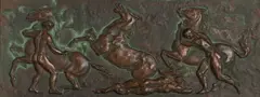 Rudolf Pribiš, Ranený jazdec, Okolo 1942 - 44, Bronz, relief