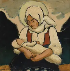 Miloš Alexander Bazovský, Madona, Okolo 1931, Olej na sololite