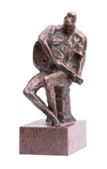 Jozef Kostka, Gitarista, Okolo 1970-75, Bronz, mramorový podstavec.