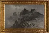 Gustáv Wintersteiner, Štíty v hmle, Okolo 1910-20, Olej na plátne