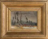 Martin Benka, Ilava, 1938, Olej na kartóne