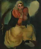 Július Flache, Starosti, Okolo 1935, Olej na kartóne