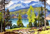 Jaroslav Votruba, Štrbské pleso – Kriváň, 1942, Tempera na papieri