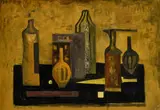 Ladislav Gandl, Nádoby II., 1964, Vosková tempera na papieri