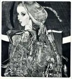 Karol Ondreička the Younger, Veľká Dulcinea, 1982, Lept na papieri. Nečíslované