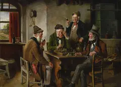 J. Golwig, Hráči šachu, Okolo 1820 - 30, Olej na plátne