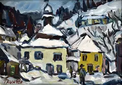 Štefan Prukner, Vo februári, 1980, Olej na kartóne