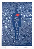Juraj Meliš, Ergo sum, 1973, Farebná serigrafia na papieri. E.A.
