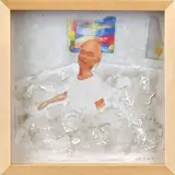 Vladimír Havrilla, Dievčatko na výstave moderného umenia, 2018, Akryl na papieri
