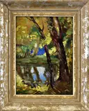 Adalbert Erdely, Lesná tôňa, Okolo 1920, Olej na plátne, dublované na kartóne