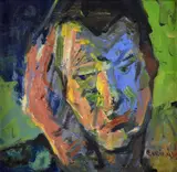 Juraj Collinásy, Hlava muža, Okolo 1945 - 48, Olej na kartóne