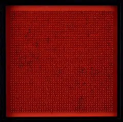 Tabuľa klincov (Tableau clous) by Bernard Aubertin, 1969, Akryl a klince na drevenej doske, sold Nov 2018
