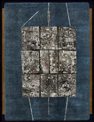 Andrej Barčík, Modrý terč, 1965, Kombinácia techník na kartóne
