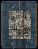 Andrej Barčík, Modrý terč, 1965, Kombinácia techník na kartóne