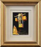 Salvador Dalí, The Crucifixion (Ukrižovanie)., 1986, Basreliéf (asambláž), drevo, zlátenie. Náklad 24/30.