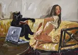Katarína Janečková, Online, 2015, Akryl na plátne